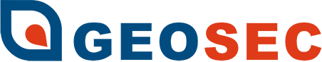 logo geosec bianco rosso